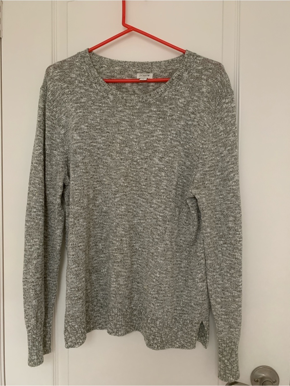 J.Crew Marled Knit Sweater Women’s Medium Gray Crewneck Cotton Blend Casual